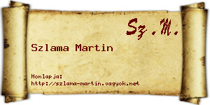 Szlama Martin névjegykártya